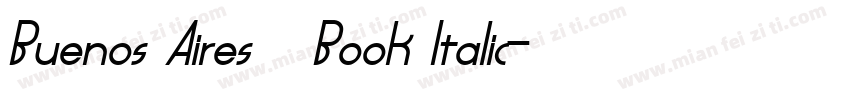 Buenos Aires   Book Italic字体转换